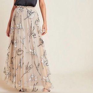 NWT Anthropologie Geisha Tulle Maxi Skirt